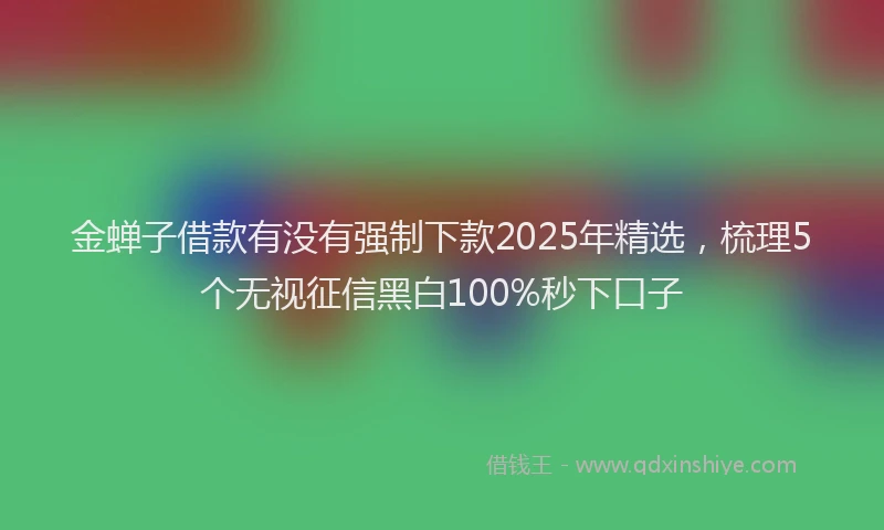 金蝉子借款有没有强制下款2025年精选，梳理5个无视征信黑白100%秒下口子