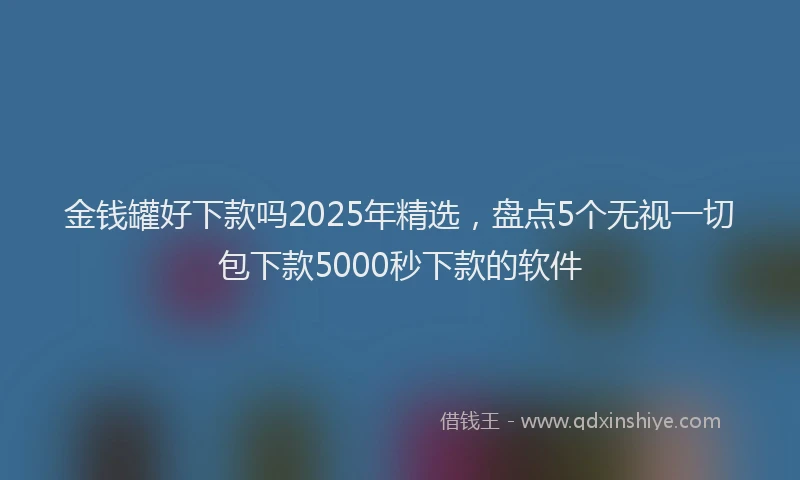 金钱罐好下款吗2025年精选，盘点5个无视一切包下款5000秒下款的软件