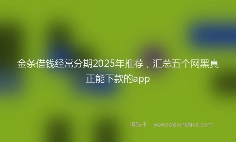 金条借钱经常分期2025年推荐，汇总五个网黑真正能下款的app