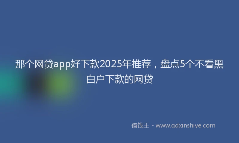 那个网贷app好下款2025年推荐，盘点5个不看黑白户下款的网贷