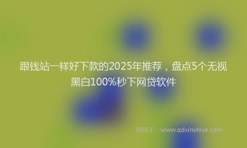 跟钱站一样好下款的2025年推荐，盘点5个无视黑白100%秒下网贷软件