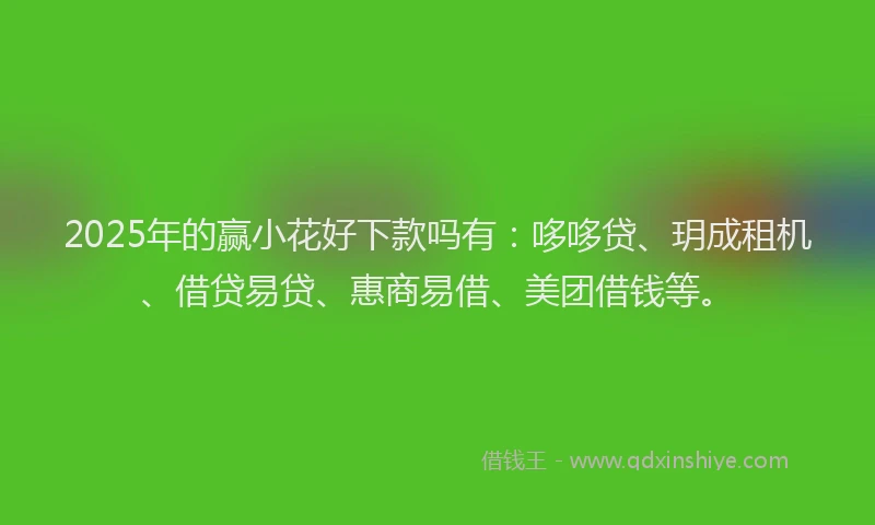 2025年的赢小花好下款吗有：哆哆贷、玥成租机、借贷易贷、惠商易借、美团借钱等。