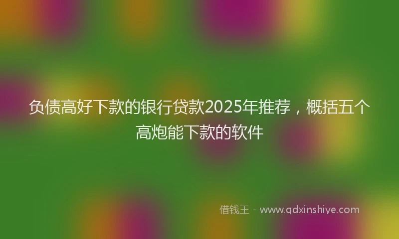 负债高好下款的银行贷款2025年推荐，概括五个高炮能下款的软件