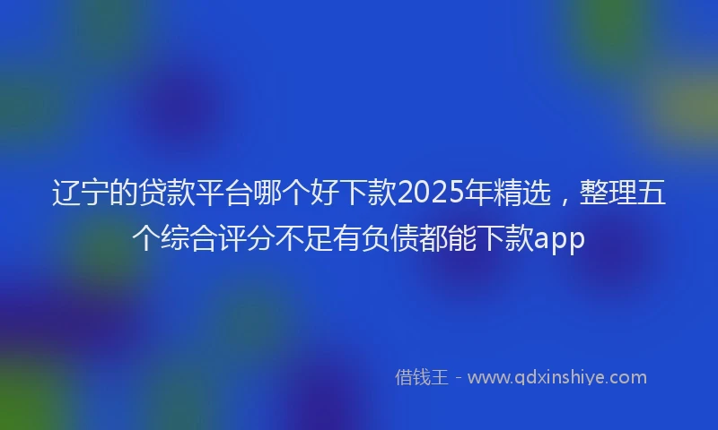 辽宁的贷款平台哪个好下款2025年精选，整理五个综合评分不足有负债都能下款app