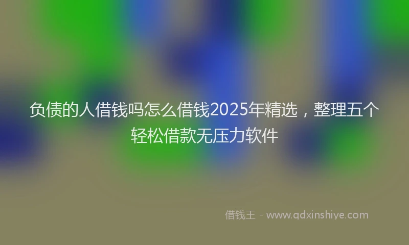 负债的人借钱吗怎么借钱2025年精选，整理五个轻松借款无压力软件