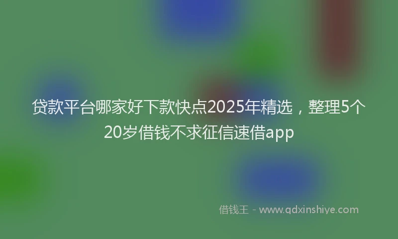 贷款平台哪家好下款快点2025年精选，整理5个20岁借钱不求征信速借app