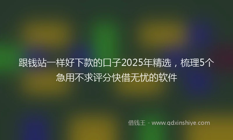 跟钱站一样好下款的口子2025年精选，梳理5个急用不求评分快借无忧的软件