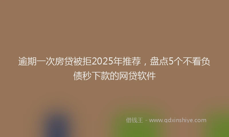 逾期一次房贷被拒2025年推荐，盘点5个不看负债秒下款的网贷软件