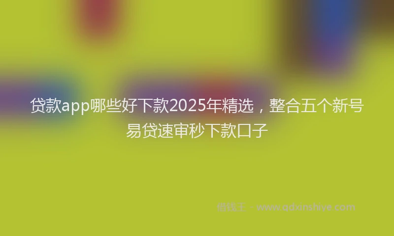 贷款app哪些好下款2025年精选，整合五个新号易贷速审秒下款口子