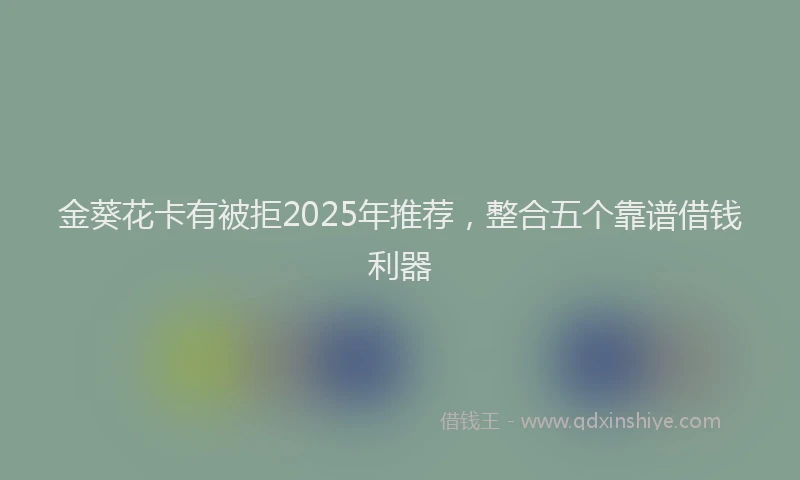 金葵花卡有被拒2025年推荐，整合五个靠谱借钱利器
