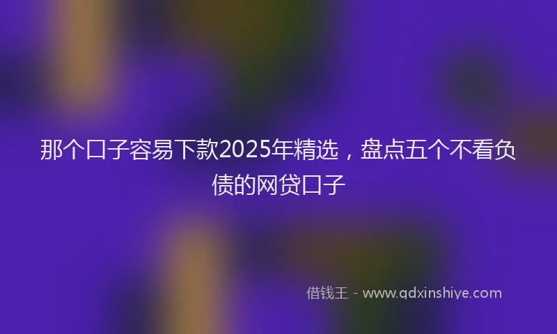那个口子容易下款2025年精选，盘点五个不看负债的网贷口子