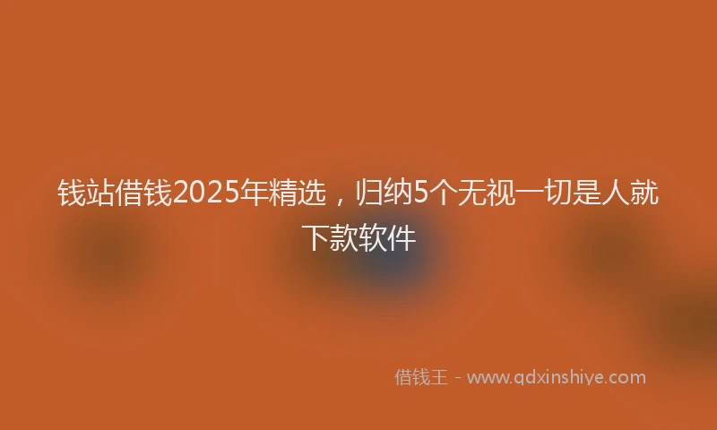 钱站借钱2025年精选，归纳5个无视一切是人就下款软件