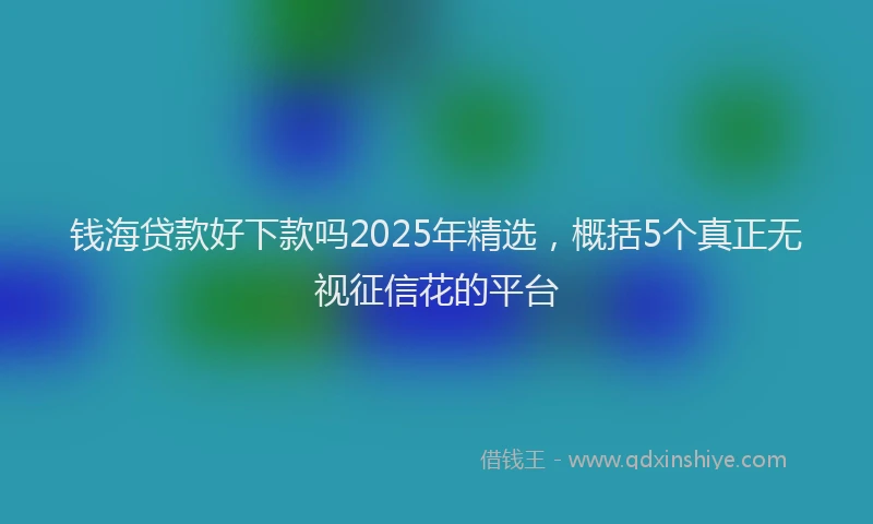 钱海贷款好下款吗2025年精选，概括5个真正无视征信花的平台