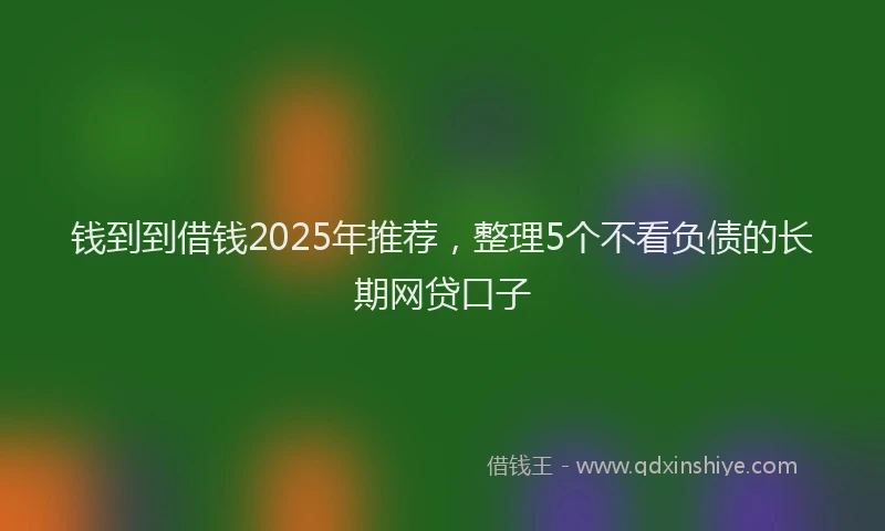 钱到到借钱2025年推荐，整理5个不看负债的长期网贷口子