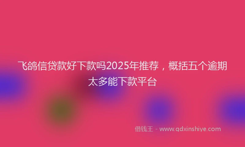 飞鸽信贷款好下款吗2025年推荐，概括五个逾期太多能下款平台