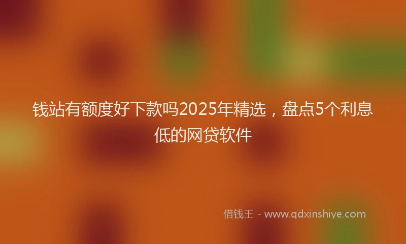钱站有额度好下款吗2025年精选，盘点5个利息低的网贷软件