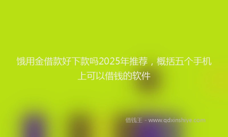 饿用金借款好下款吗2025年推荐，概括五个手机上可以借钱的软件