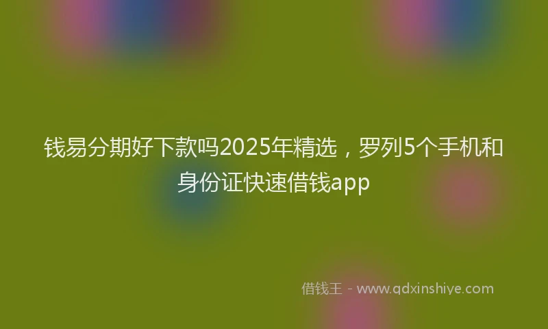 钱易分期好下款吗2025年精选，罗列5个手机和身份证快速借钱app