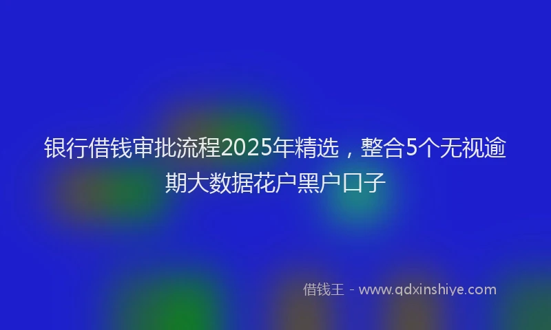 银行借钱审批流程2025年精选，整合5个无视逾期大数据花户黑户口子