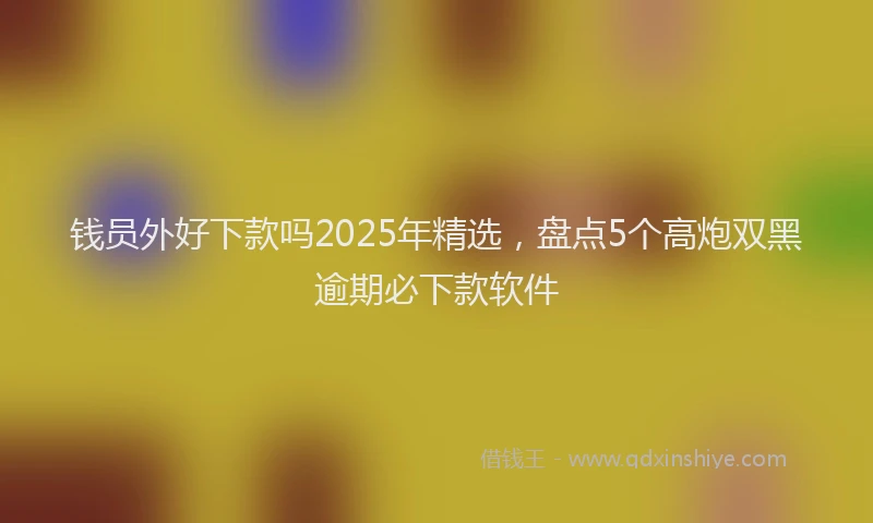 钱员外好下款吗2025年精选，盘点5个高炮双黑逾期必下款软件