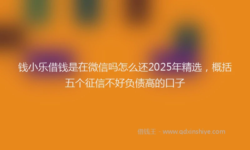 钱小乐借钱是在微信吗怎么还2025年精选，概括五个征信不好负债高的口子