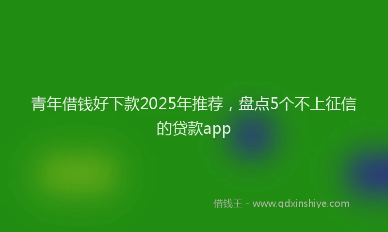 青年借钱好下款2025年推荐，盘点5个不上征信的贷款app