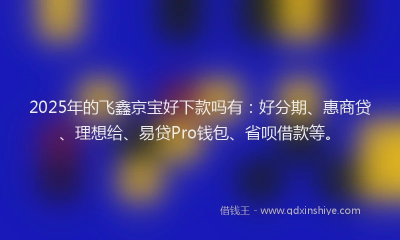 2025年的飞鑫京宝好下款吗有：好分期、惠商贷、理想给、易贷Pro钱包、省呗借款等。