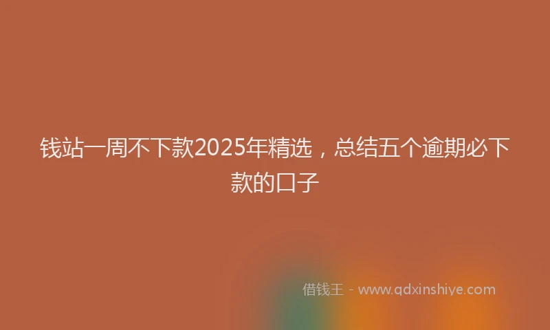 钱站一周不下款2025年精选，总结五个逾期必下款的口子