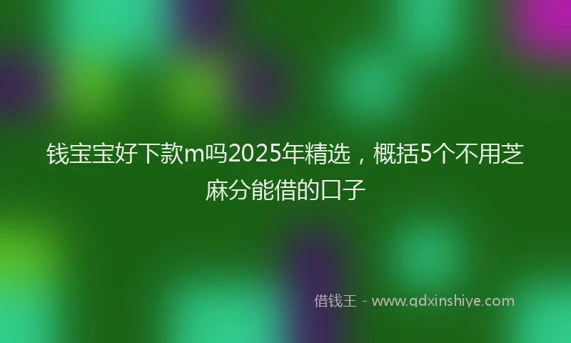 钱宝宝好下款m吗2025年精选，概括5个不用芝麻分能借的口子