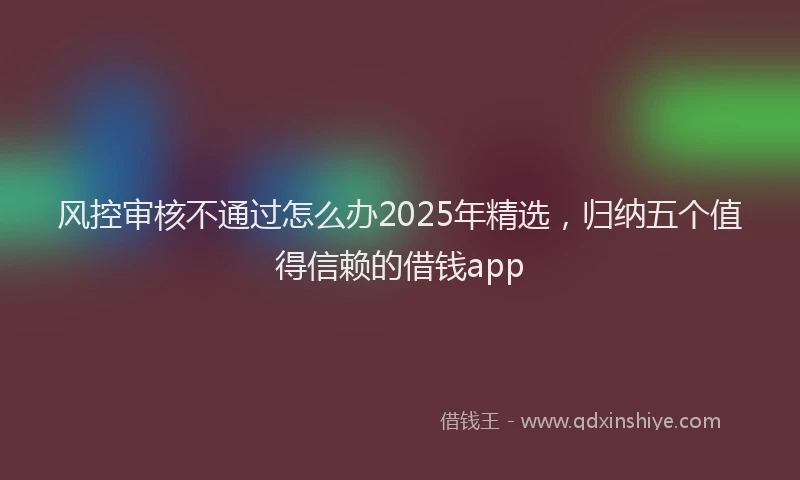 风控审核不通过怎么办2025年精选，归纳五个值得信赖的借钱app