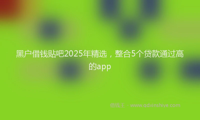 黑户借钱贴吧2025年精选，整合5个贷款通过高的app