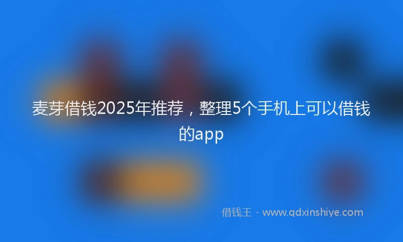 麦芽借钱2025年推荐，整理5个手机上可以借钱的app