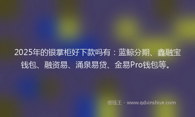 2025年的银掌柜好下款吗有：蓝鲸分期、鑫融宝钱包、融资易、涌泉易贷、金易Pro钱包等。