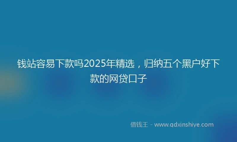 钱站容易下款吗2025年精选，归纳五个黑户好下款的网贷口子