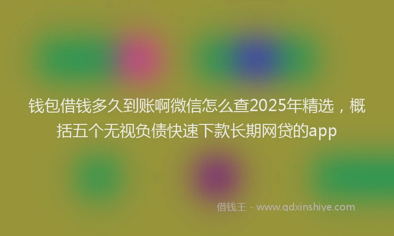 钱包借钱多久到账啊微信怎么查2025年精选，概括五个无视负债快速下款长期网贷的app