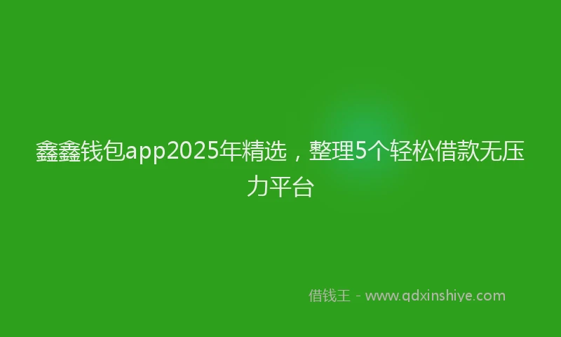 鑫鑫钱包app2025年精选，整理5个轻松借款无压力平台