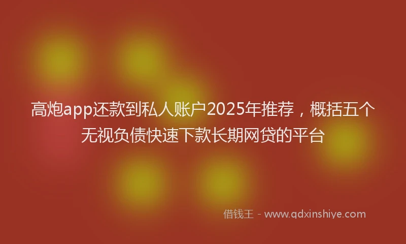 高炮app还款到私人账户2025年推荐，概括五个无视负债快速下款长期网贷的平台