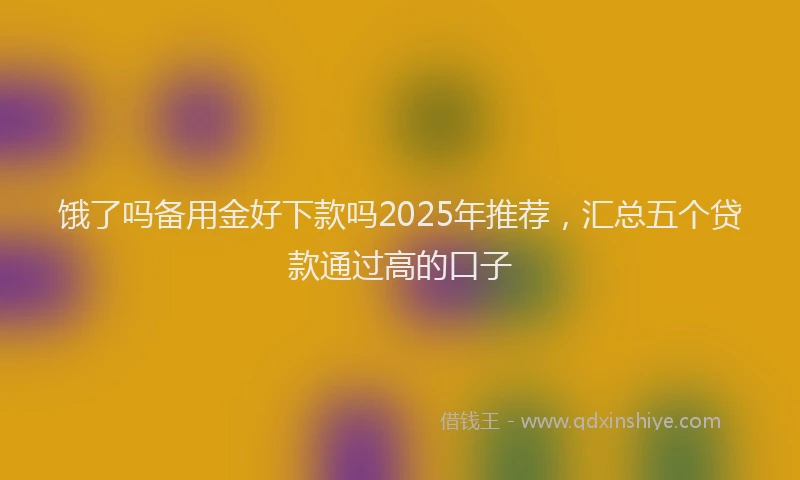 饿了吗备用金好下款吗2025年推荐，汇总五个贷款通过高的口子
