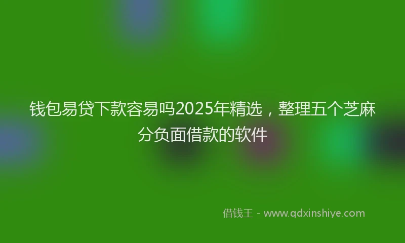 钱包易贷下款容易吗2025年精选，整理五个芝麻分负面借款的软件