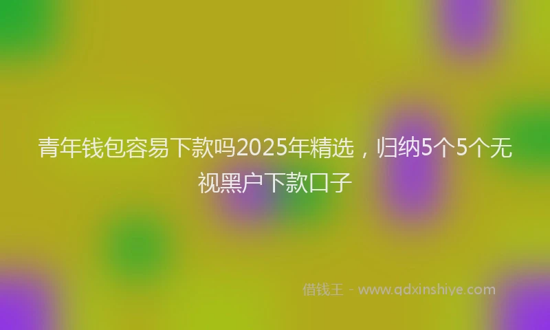 青年钱包容易下款吗2025年精选，归纳5个5个无视黑户下款口子