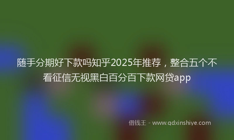 随手分期好下款吗知乎2025年推荐，整合五个不看征信无视黑白百分百下款网贷app