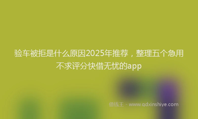 验车被拒是什么原因2025年推荐，整理五个急用不求评分快借无忧的app