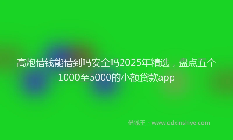 高炮借钱能借到吗安全吗2025年精选，盘点五个1000至5000的小额贷款app