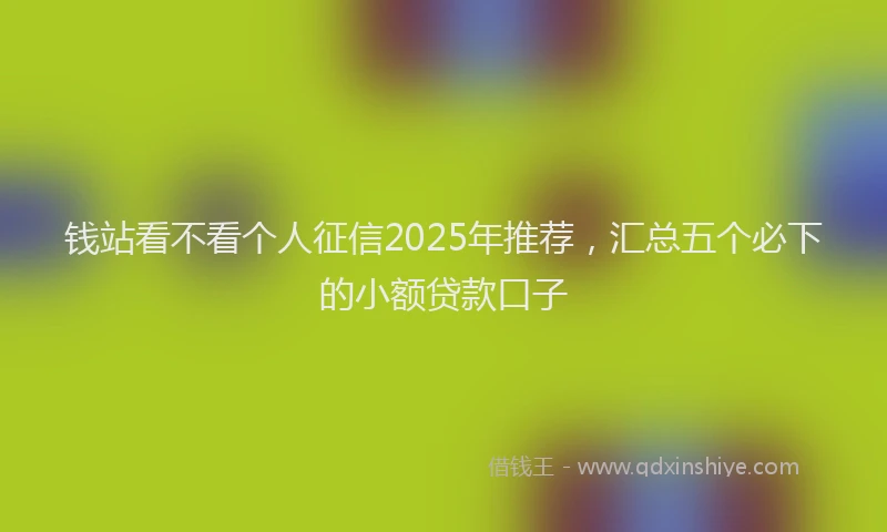 钱站看不看个人征信2025年推荐，汇总五个必下的小额贷款口子