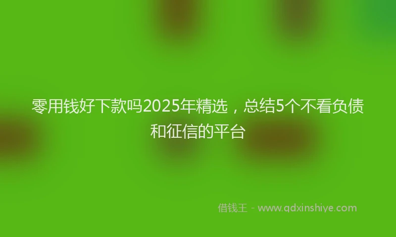 零用钱好下款吗2025年精选，总结5个不看负债和征信的平台