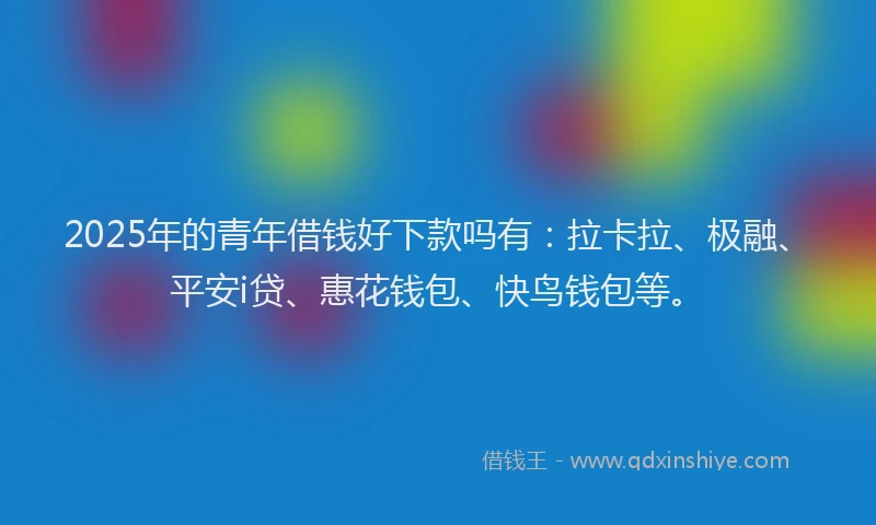 2025年的青年借钱好下款吗有：拉卡拉、极融、平安i贷、惠花钱包、快鸟钱包等。