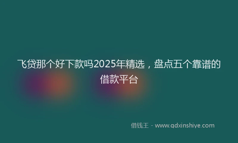 飞贷那个好下款吗2025年精选，盘点五个靠谱的借款平台