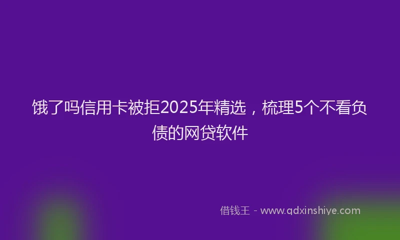 饿了吗信用卡被拒2025年精选，梳理5个不看负债的网贷软件