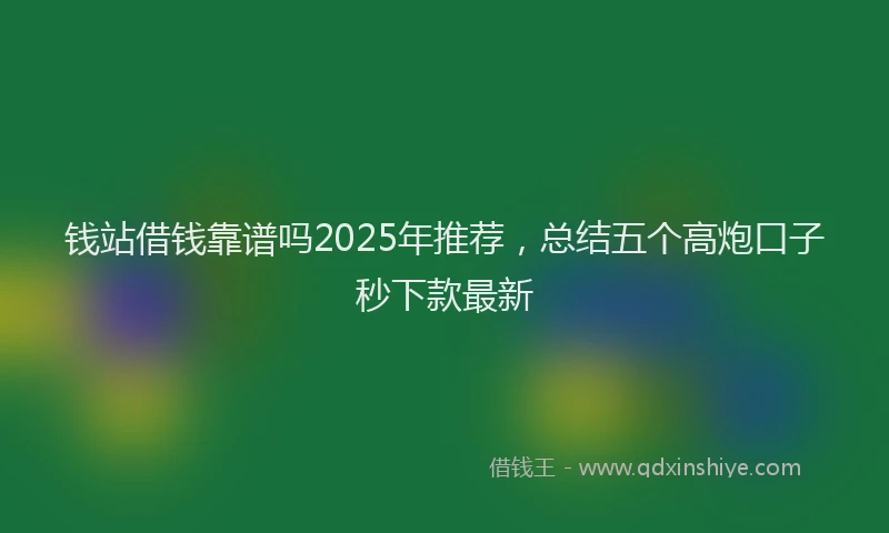钱站借钱靠谱吗2025年推荐，总结五个高炮口子秒下款最新