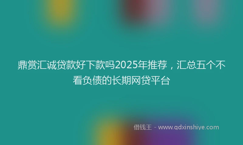 鼎赏汇诚贷款好下款吗2025年推荐，汇总五个不看负债的长期网贷平台